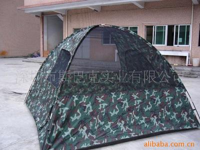 野营帐篷户外丛林迷彩4-6人加强型露营用双层帐篷