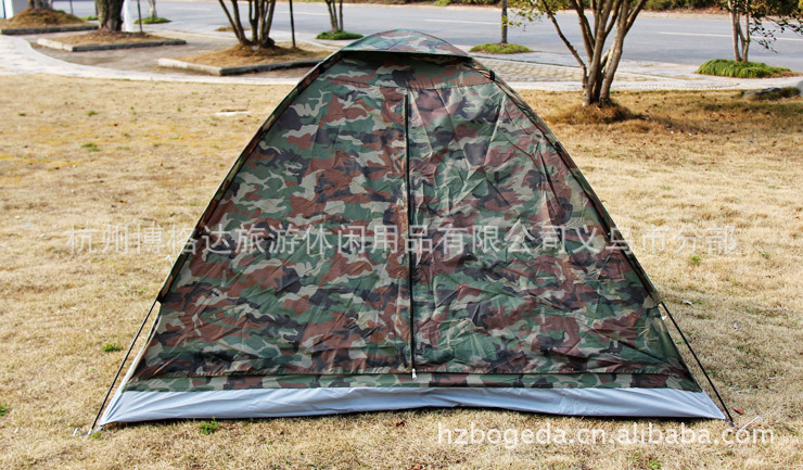 【辛野户外 野营帐蓬3-4人单层迷彩帐篷 军用帐篷 多人帐篷】价格,厂家,图片,野营帐篷,杭州博格达旅游休闲用品-