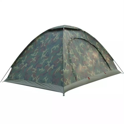 户外帐篷单人双人3 4人单层迷彩帐篷野营露营防雨防晒野外帐篷,一品好特惠