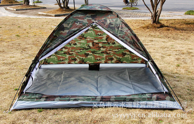 野营帐蓬 四人单层军绿迷彩帐篷，军用品质，义乌市云水遥现货供应